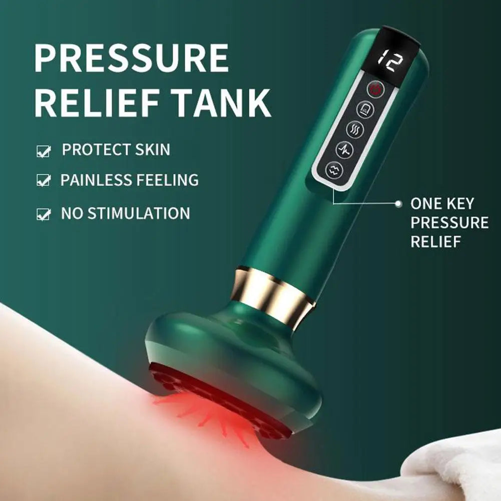 Qme Handheld Adjustable Cupping Massager – Rechargeable Cupping Massager Qme