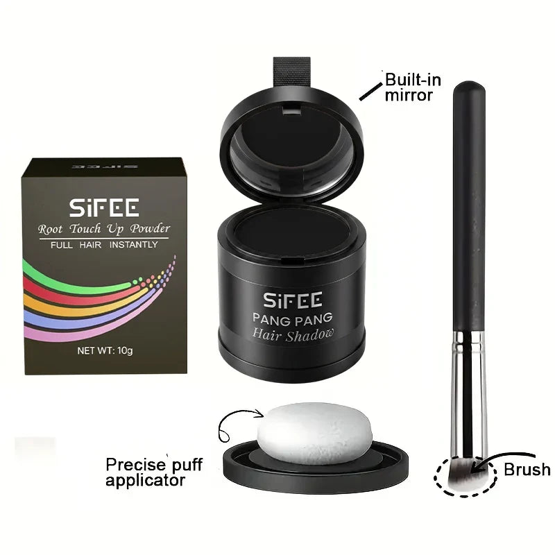 Instant Hairline Concealer Powder & Brush – Waterproof Hair Concealer Powder Qme
