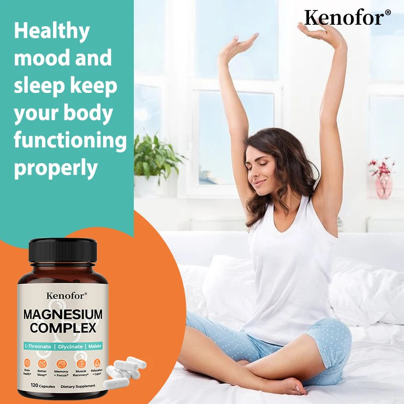 Magnesium Complex 2340mg – Malate, L-Threonate & Bisglycinate Magnesium Supplement Qst