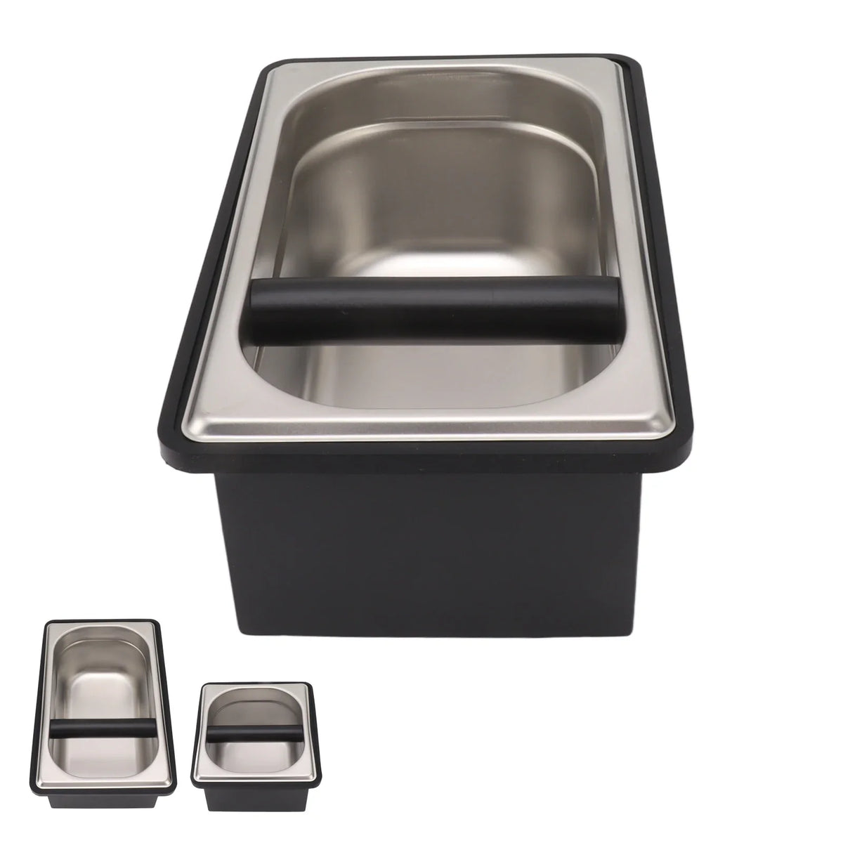 Stainless Steel Espresso Knock Box – Anti-Slip Coffee Dump Bin Espresso Knock Box Qme