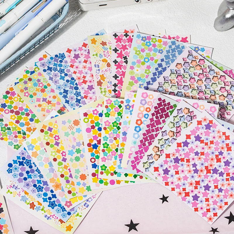 Cute Die-Cut Flash Stickers for Scrapbook, Journal & Phone Decorative Stickers Qme