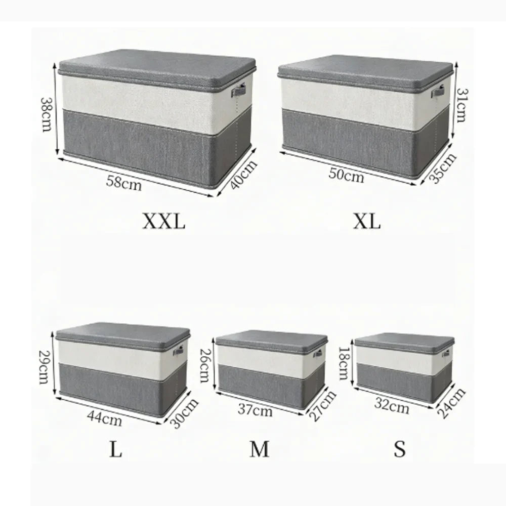 Large Foldable Storage Bin for Clothes, Quilts & Bedding Foldable Storage Bin Qme
