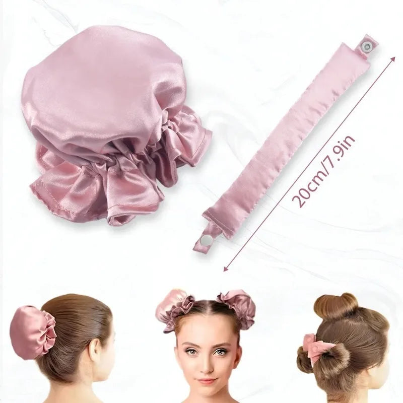 Satin Heatless Curling Rods – Overnight Soft Foam Hair Curlers Heatless Hair Curlers Qme