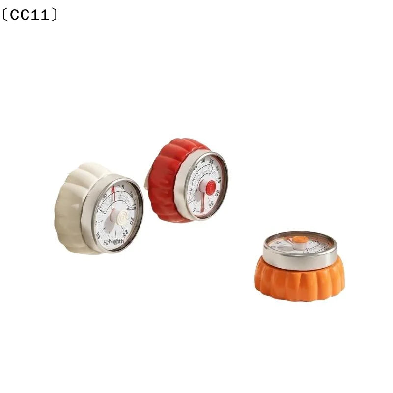 Pumpkin Mechanical Kitchen Timer – Battery-Free 60-Min Countdown Mechanical Kitchen Timer Qme