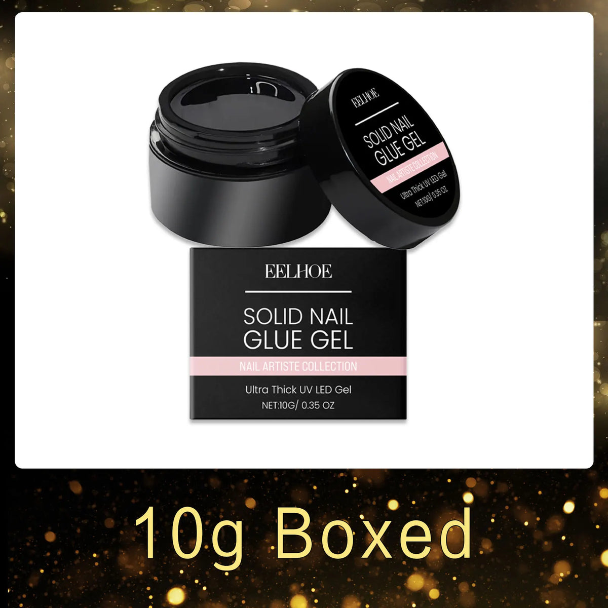 EELHOE 10g UV Nail Glue for Press On Nails & Rhinestones Nail Glue Qst 10g Boxed
