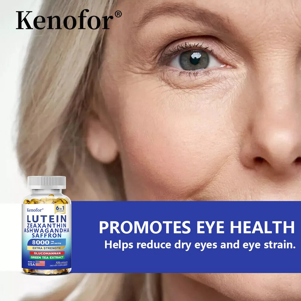 Lutein & Zeaxanthin Eye Vitamins with Ashwagandha | Adult Formula Eye Vitamin Supplement Qst