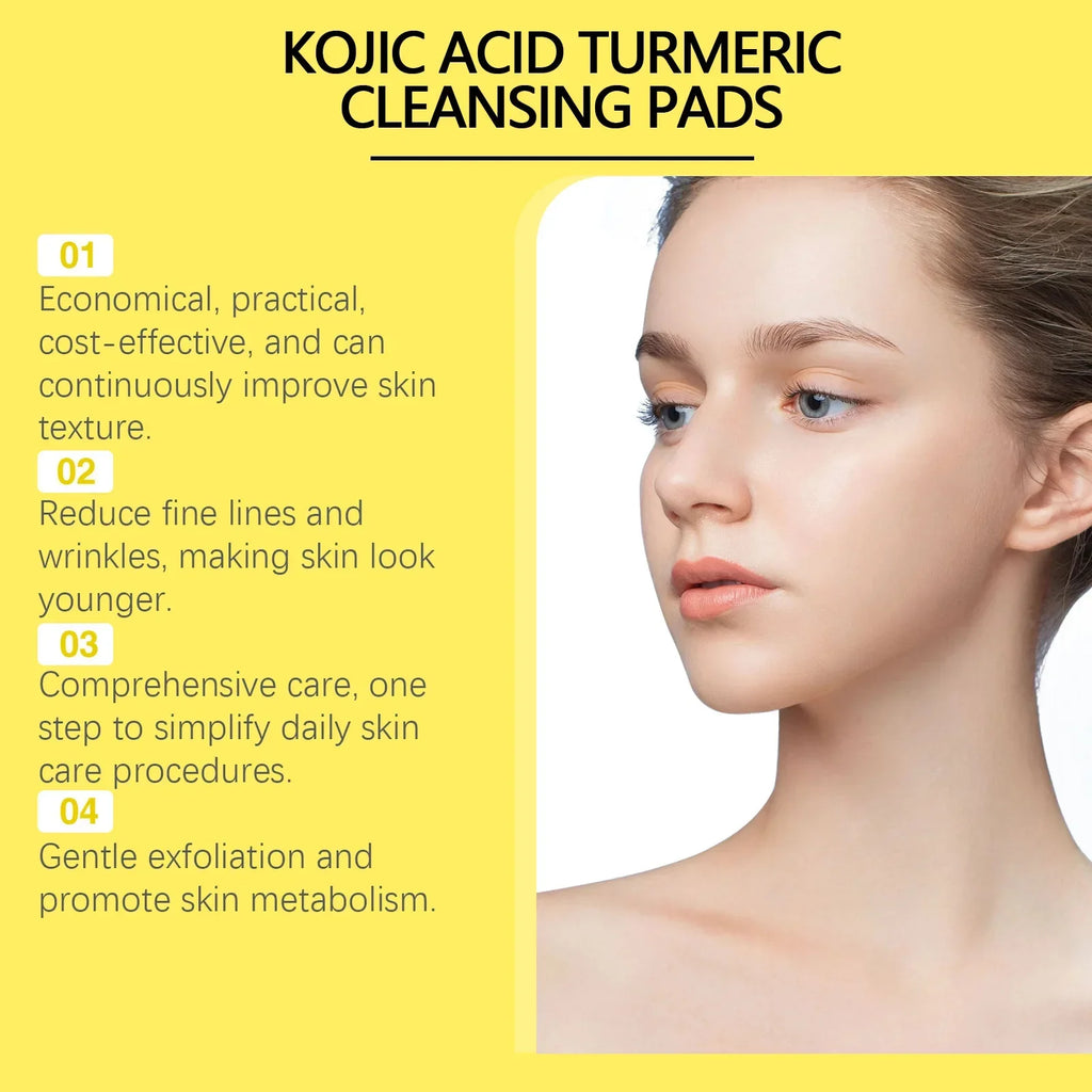 Turmeric Kojic Acid Cleansing Pads – Exfoliate & Brighten Skin Exfoliating Cleansing Pads Qme
