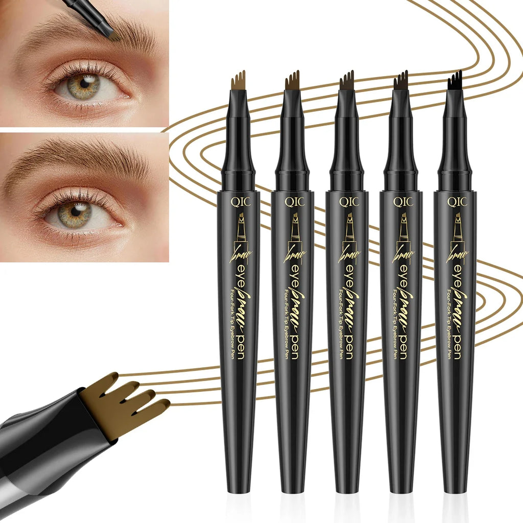 4-Point Liquid Eyebrow Pen – 5 Colors, Waterproof Brow Pencil Liquid Eyebrow Pen Qme