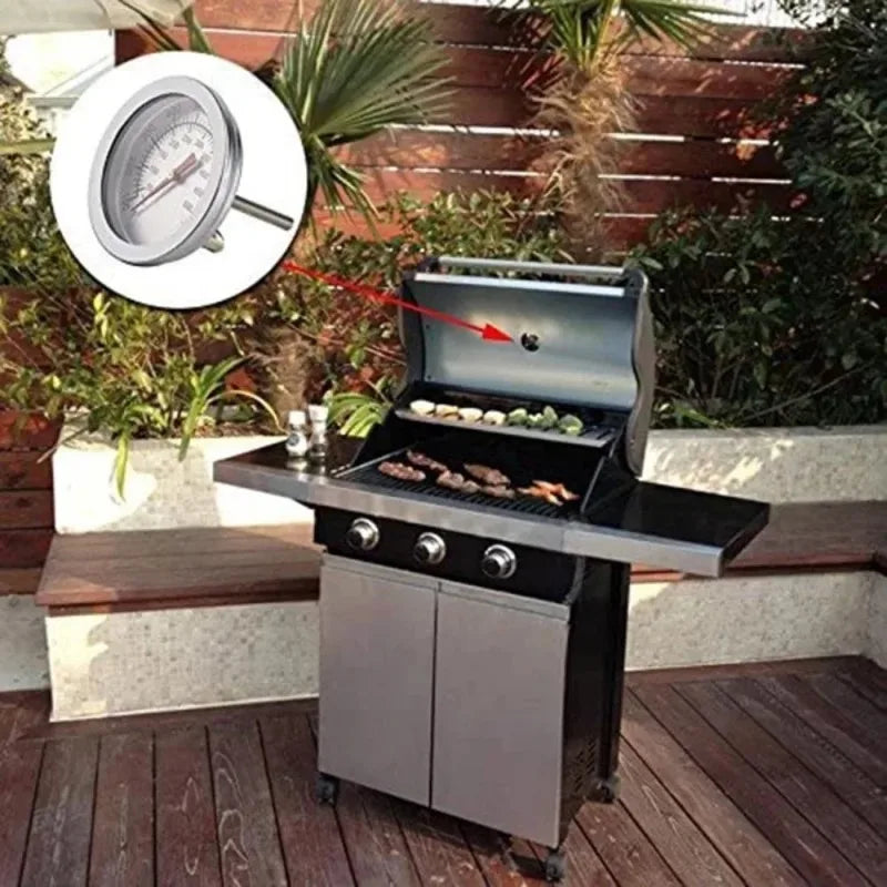 Stainless Steel Oven Thermometer – BBQ & Baking Dial Gauge Oven Thermometer Qst