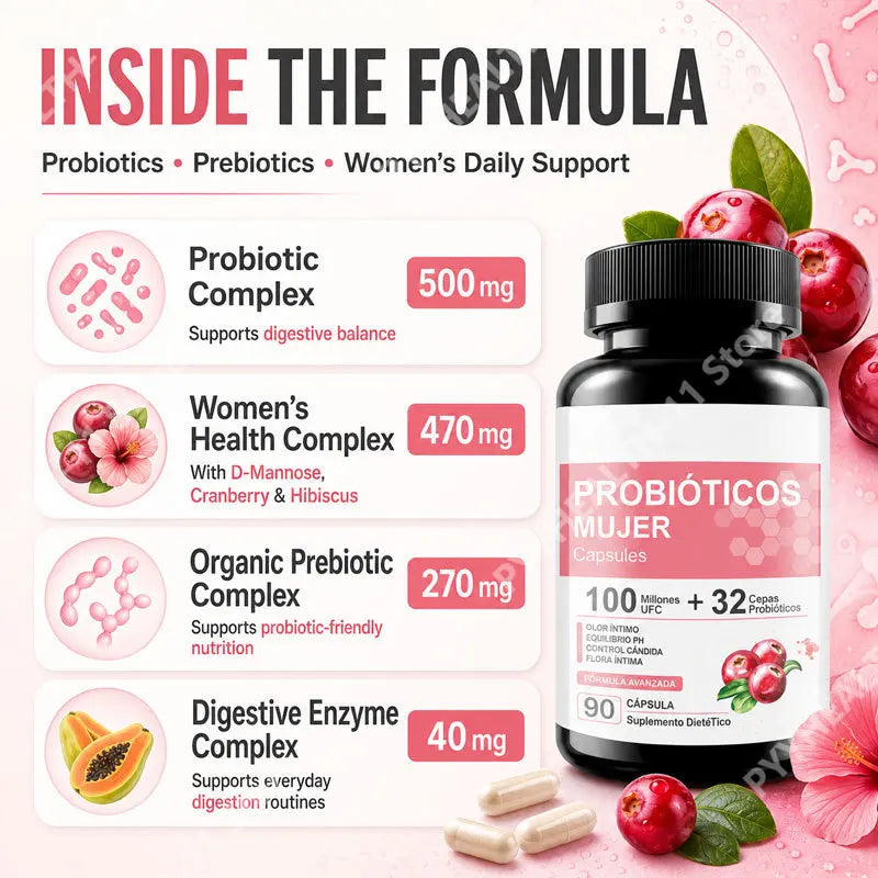 Probiotics for Women – 32 Strains, 100M CFU, 90 Capsules Probiotic Supplement Qst