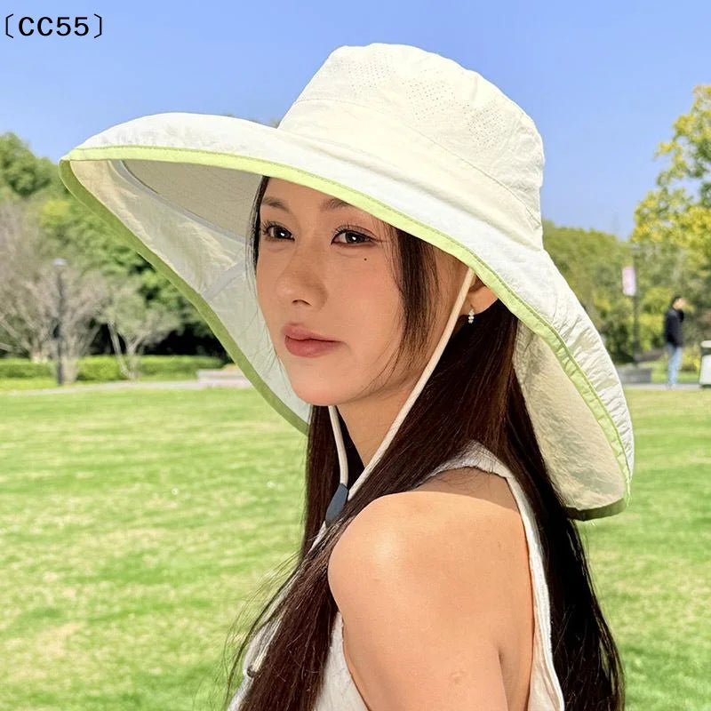 Women's Wide Brim Fisherman Hat – Lightweight UV Sun Hat Sun Fisherman Hat Qst
