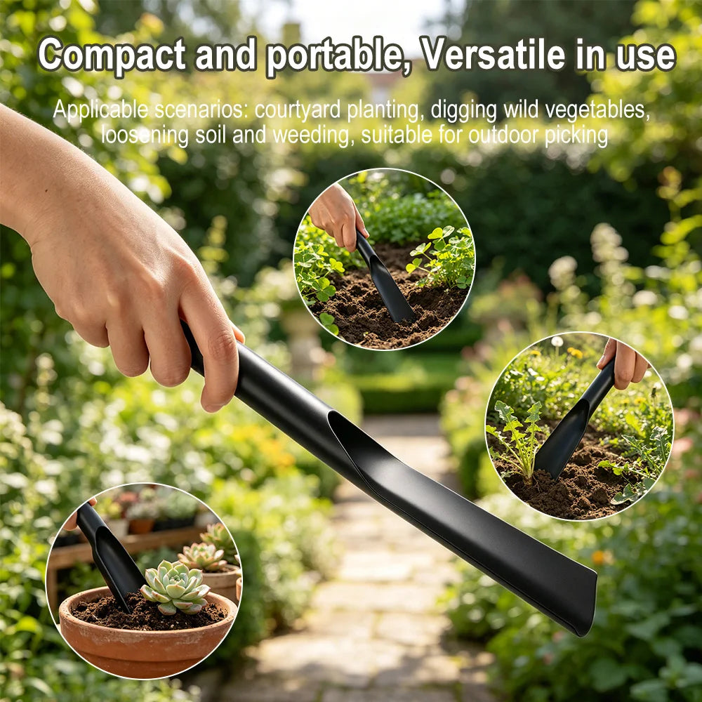 2-Piece Metal Garden Hand Shovel Set – Flat & Pointed Trowels Garden Hand Trowel Qst