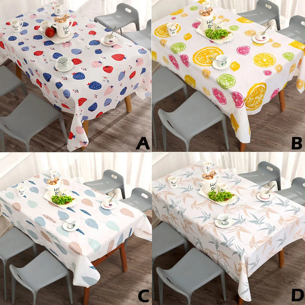 Rectangle Satin Tablecloth – Oil-Proof Kitchen & Dining Table Cover Satin Tablecloth Qme