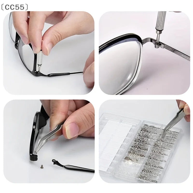 18-in-1 Eyeglass Repair Kit – Screws, Nose Pads & Tools Eyeglass Repair Kit Qst