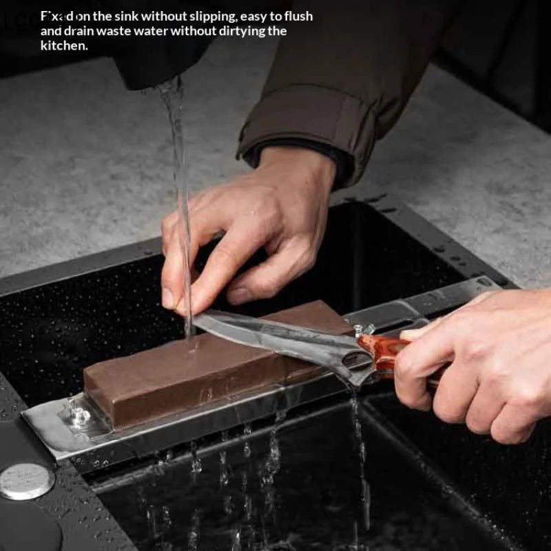 Stainless Steel Retractable Sink Whetstone Holder & Stone Rack Whetstone Holder Qme