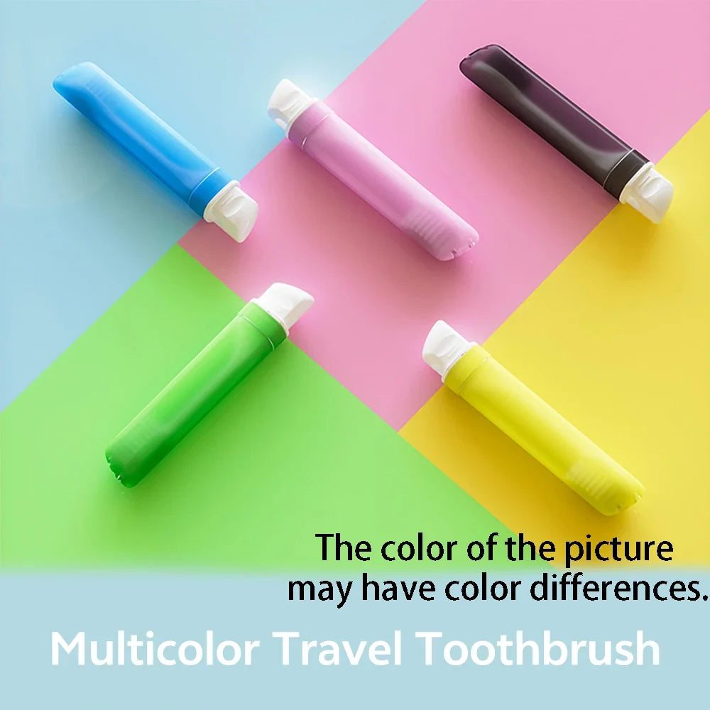 Soft Folding Travel Toothbrush with Cover – Portable & Compact Travel Toothbrush Qme