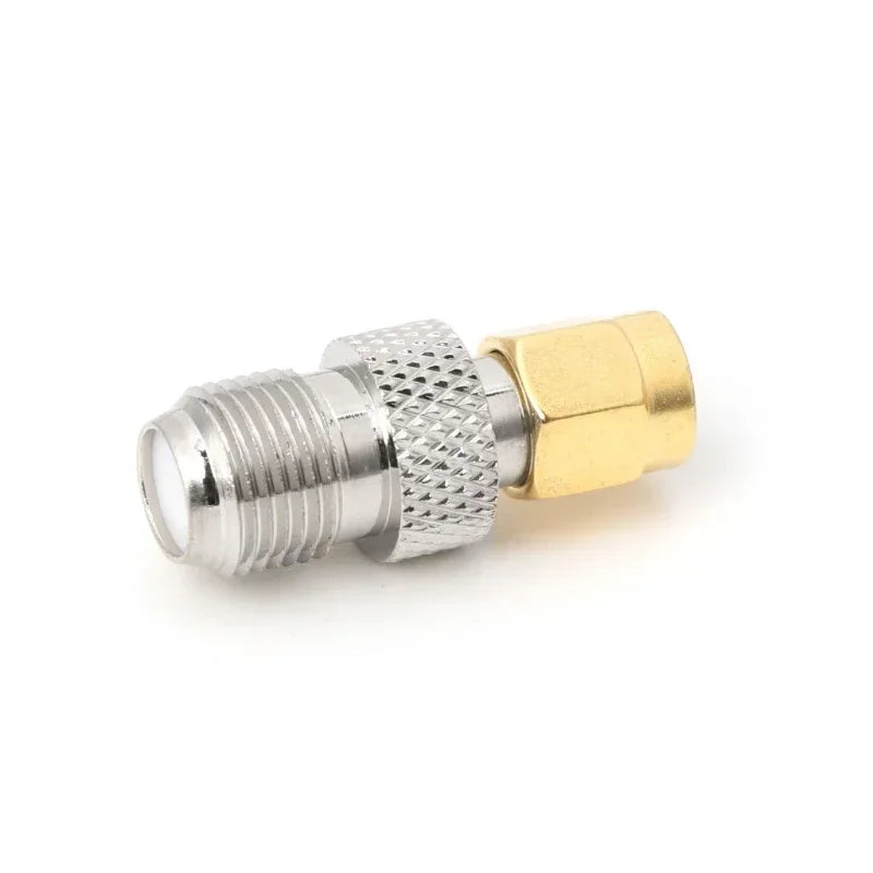 RF Coax F-Type to SMA Female Adapter – Straight Gold Plated RF Coax Adapter Qme