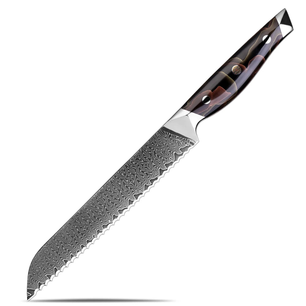 XITUO Damascus Steel Kitchen Knife Set – 1–6 PCS Kitchen Knife Set Qst Bread Knife