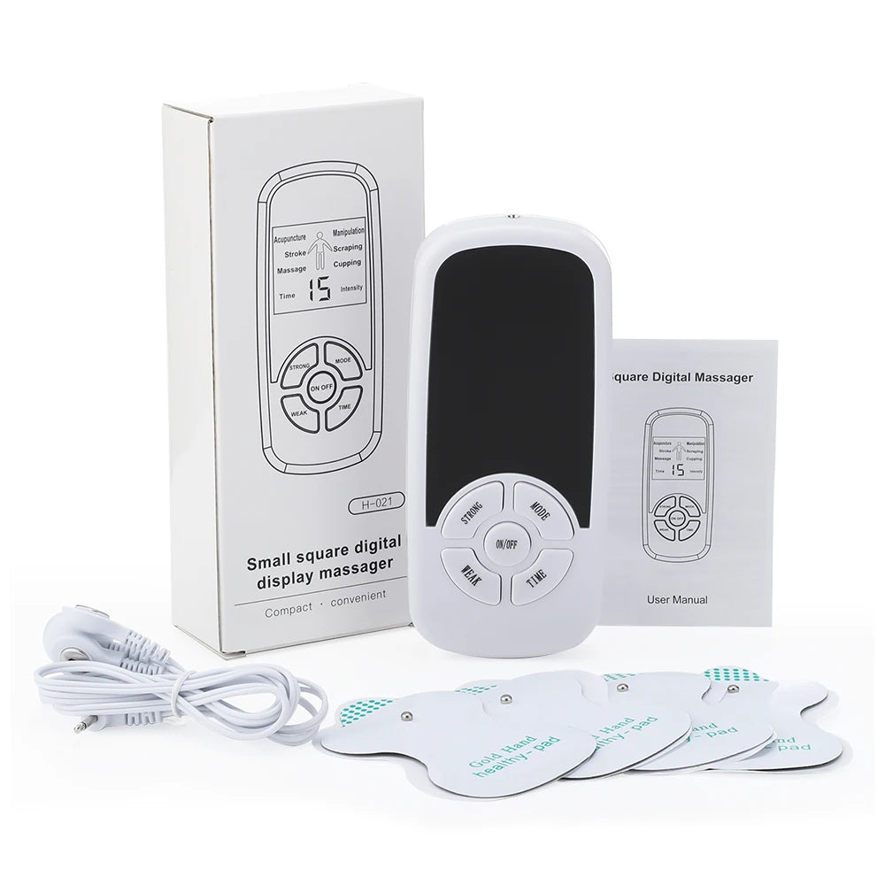 Portable Pulse Neck Massager – 6 Modes, 15 Levels & LCD Timer Pulse Massager Qst 1PCS No plug
