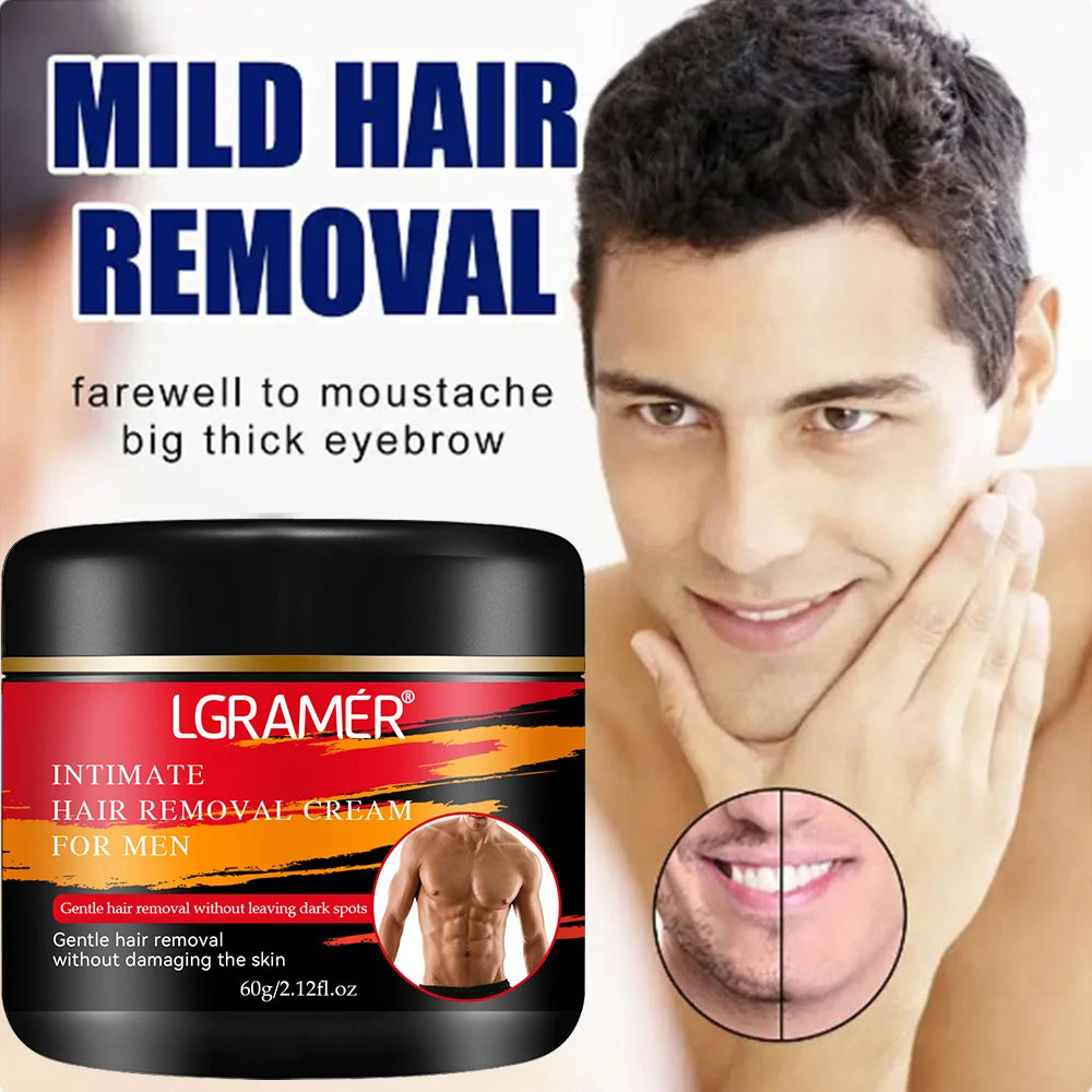 LGRAMER Men's Hair Removal Cream – Body, Arm & Armpit 60g Hair Removal Cream Qst