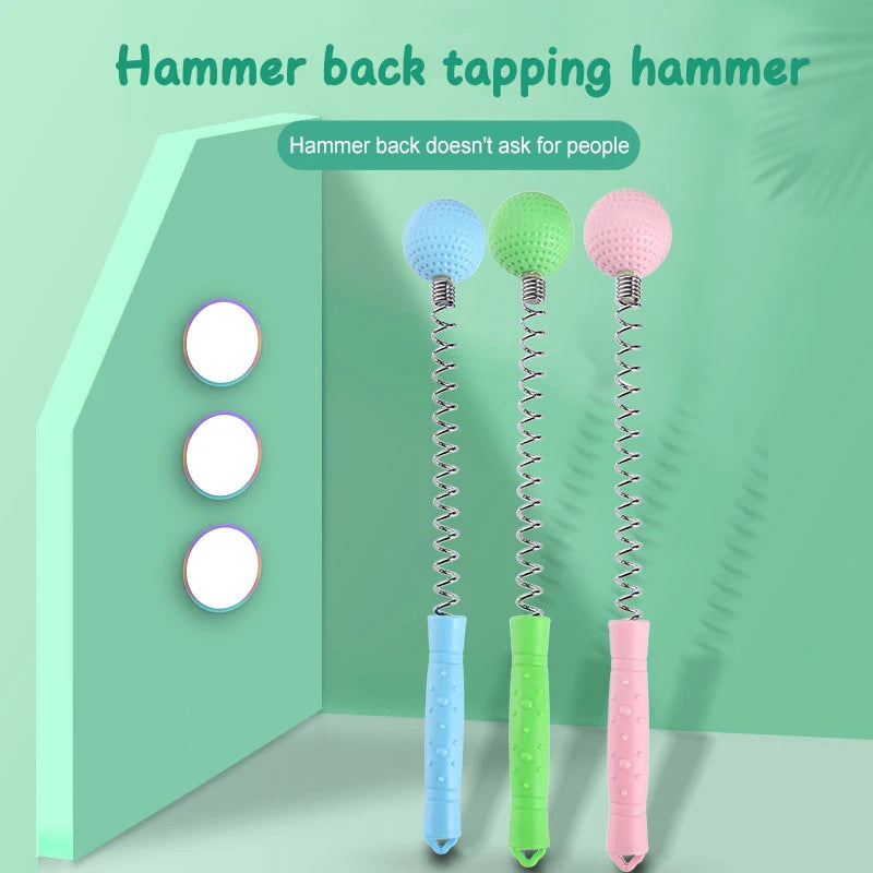 Manual Spring Ball Massage Hammer Stick – Full Body Massager Body Massage Tool Qst