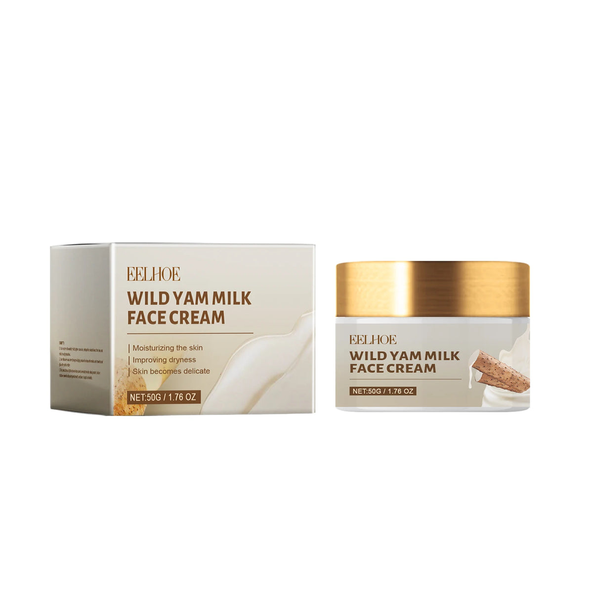 EELHOE Wild Yam Face Cream – Firming Moisturizer 50g Face Moisturizing Cream Qst 50g boxed