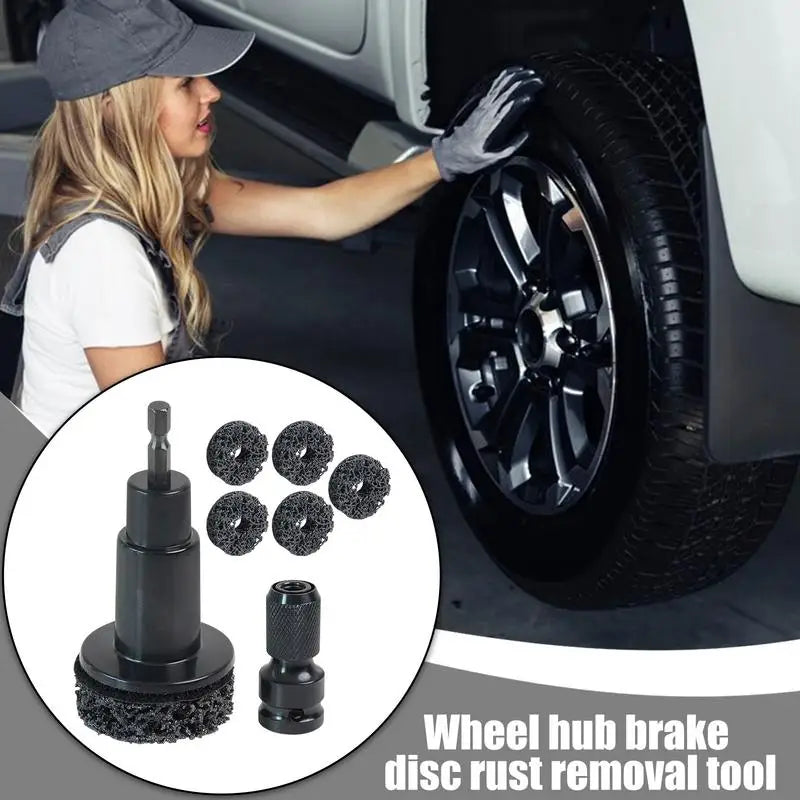Wheel Stud Removal & Brake Hub Resurfacing Rust Remover Tool Automotive Tool Kit Qme