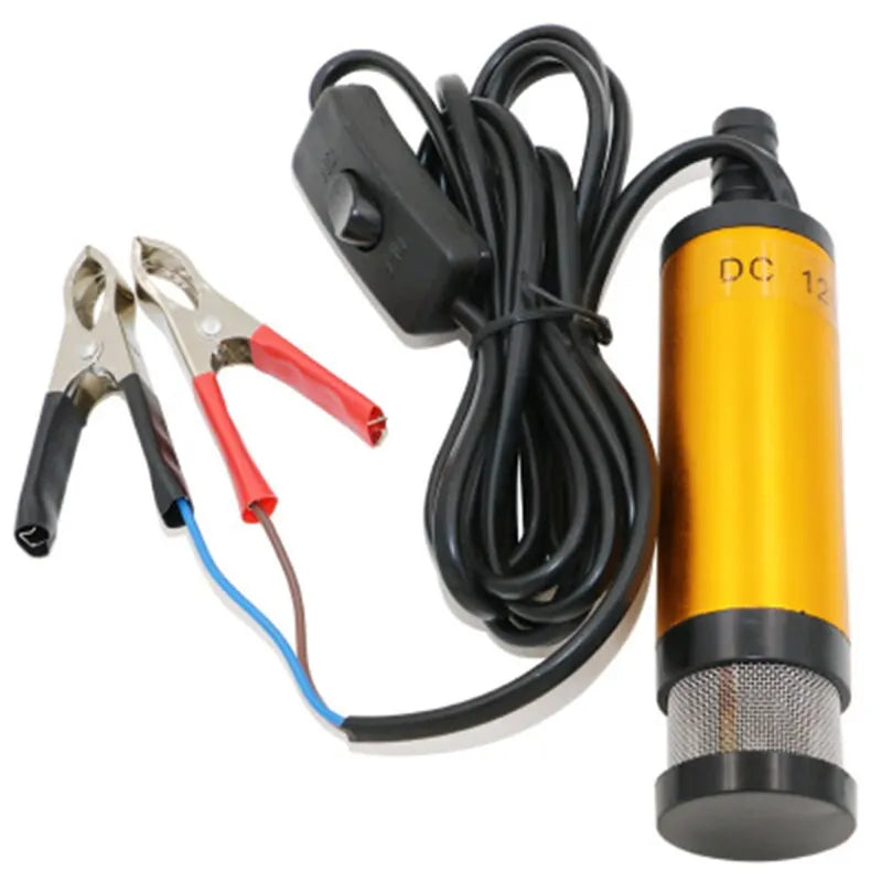 12V 24V DC Mini Submersible Pump – Aluminum Alloy, 12L/min Submersible Transfer Pump Qme
