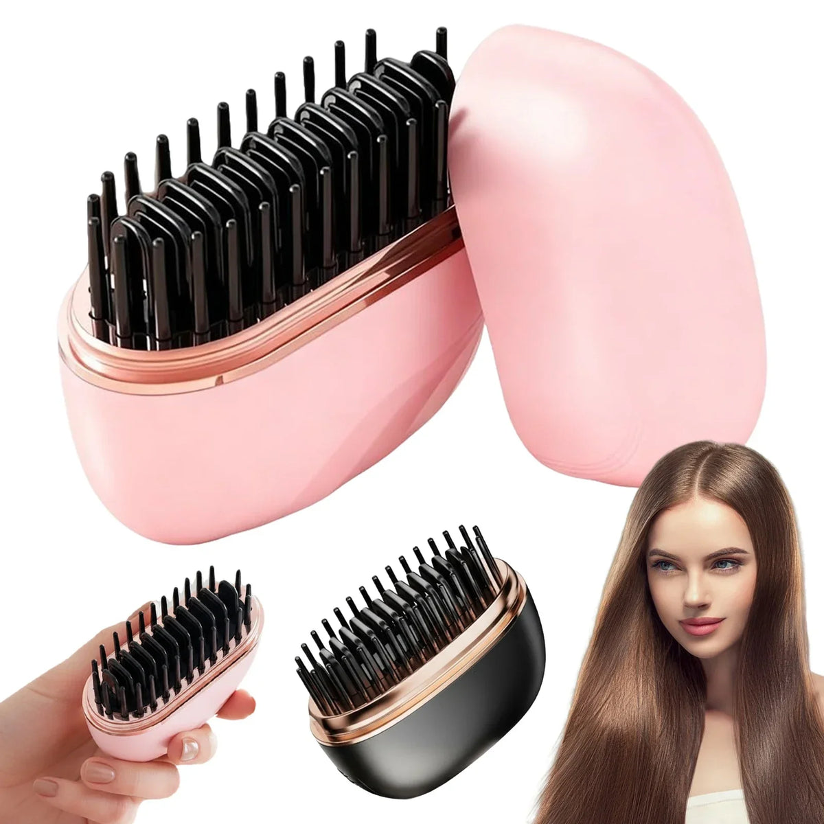 Mini Cordless Hair Straightening Comb – 3 Heat Settings Hair Straightening Comb Qme