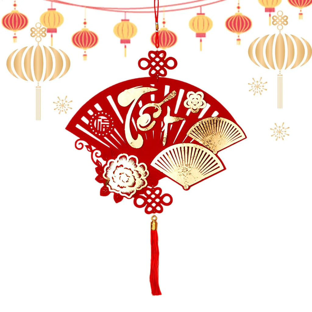 Chinese New Year 2026 Flocking Tree Decoration – Lunar Festive Festive Tree Decoration Qme