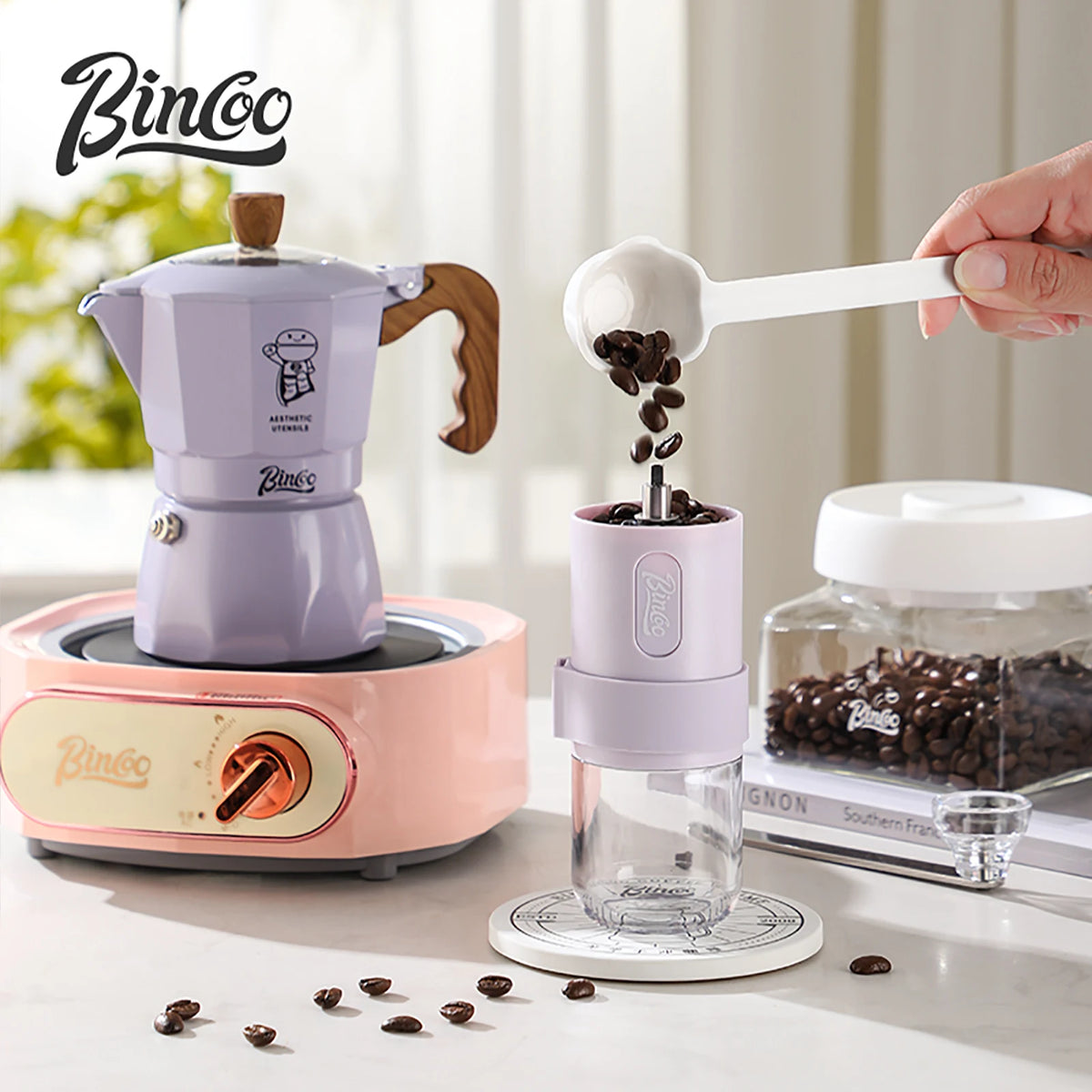 Bincoo Dual Valve Moka Pot – Stovetop Espresso Maker for Home & Camp Moka Pot Espresso Maker Qst
