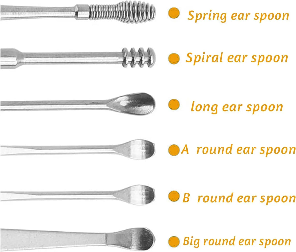 Stainless Steel Ear Cleaning Kit 6 & 10 Pc Set with Case Ear Cleaning Kit Qst