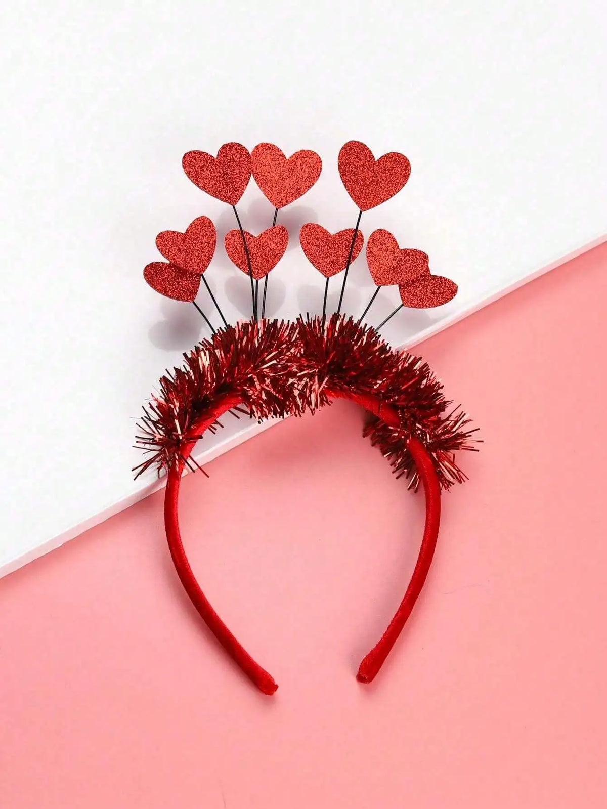 Red Sequin Heart Headband – Valentine's Day & Party Accessory Sequin Party Headband Qme