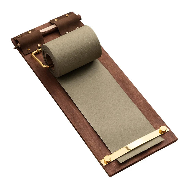 Retro Wooden Clipboard Hangable Roll Paper Notepad | 4 Colors Wooden Notepad Clipboard Qme