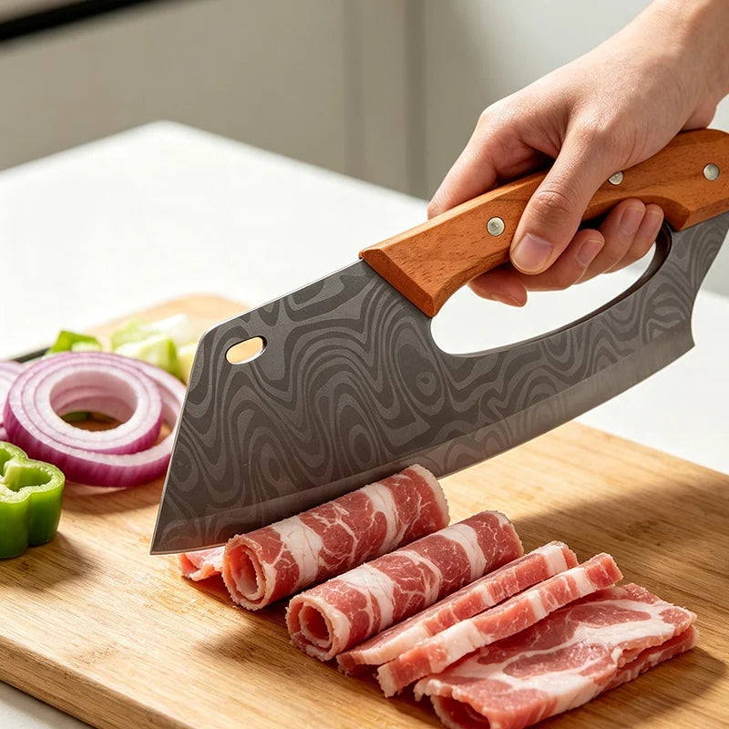 Chef Knife 5Cr15Mov Stainless Steel Wood Handle | 20.5cm Kitchen Chef Knife Qst