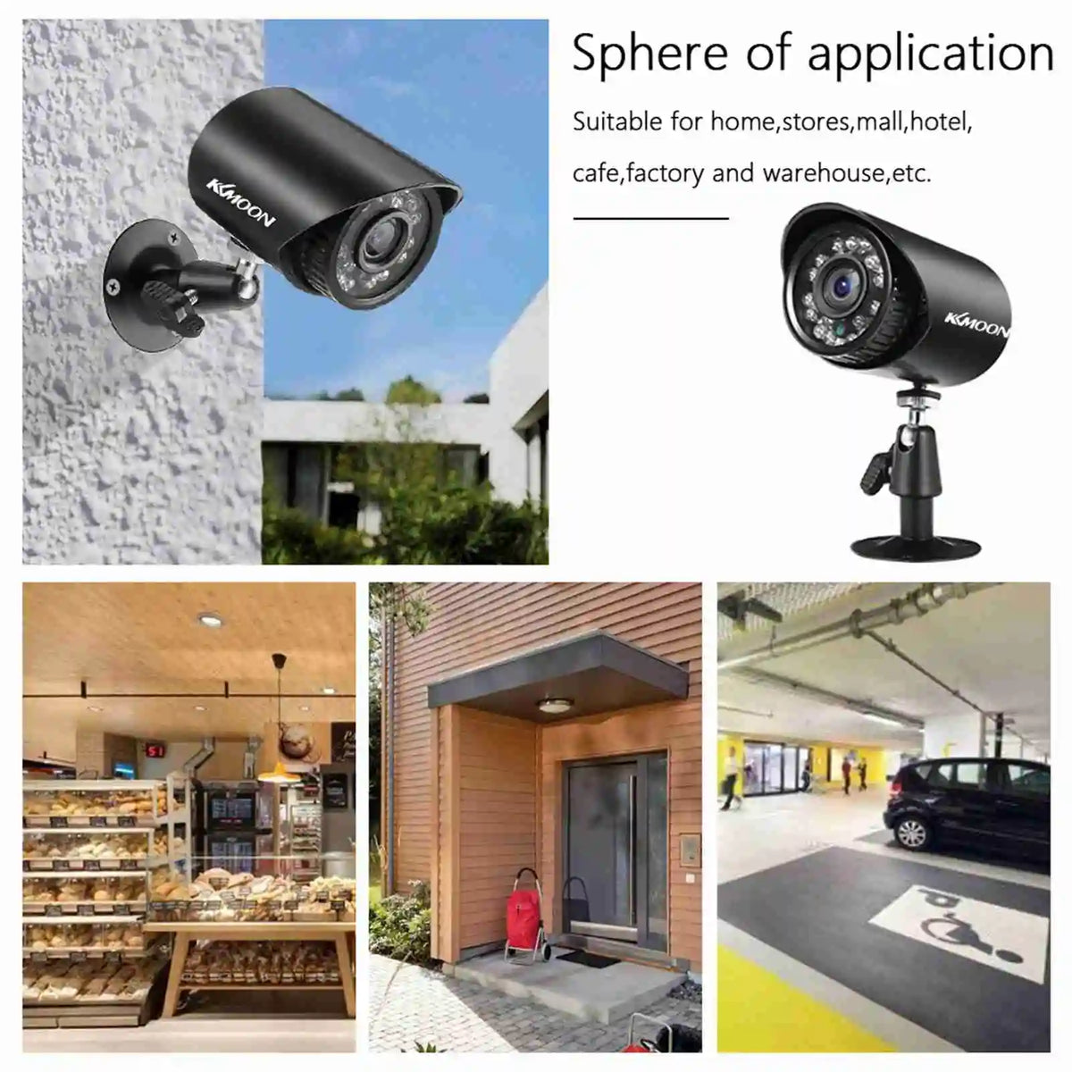 1080P Security Camera Kit – 4-Pack, 24 IR LEDs, Motion Detection CCTV Security Camera Kit Qst