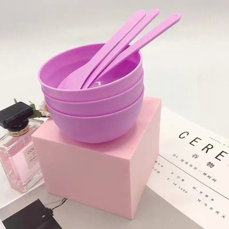 DIY Face Mask Mixing Bowl & Spoon Set – Portable Beauty Tools Face Mask Mixing Set Qme