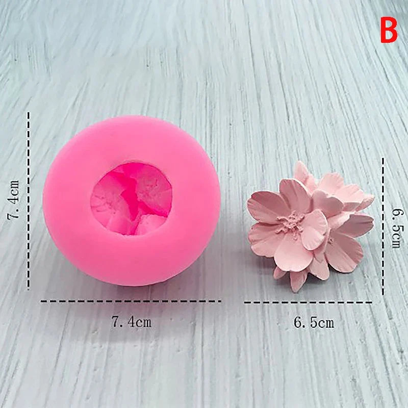 Silicone Rose Mold for Chocolate, Soap, Candle & Cake Silicone Craft Mold Qme Clover