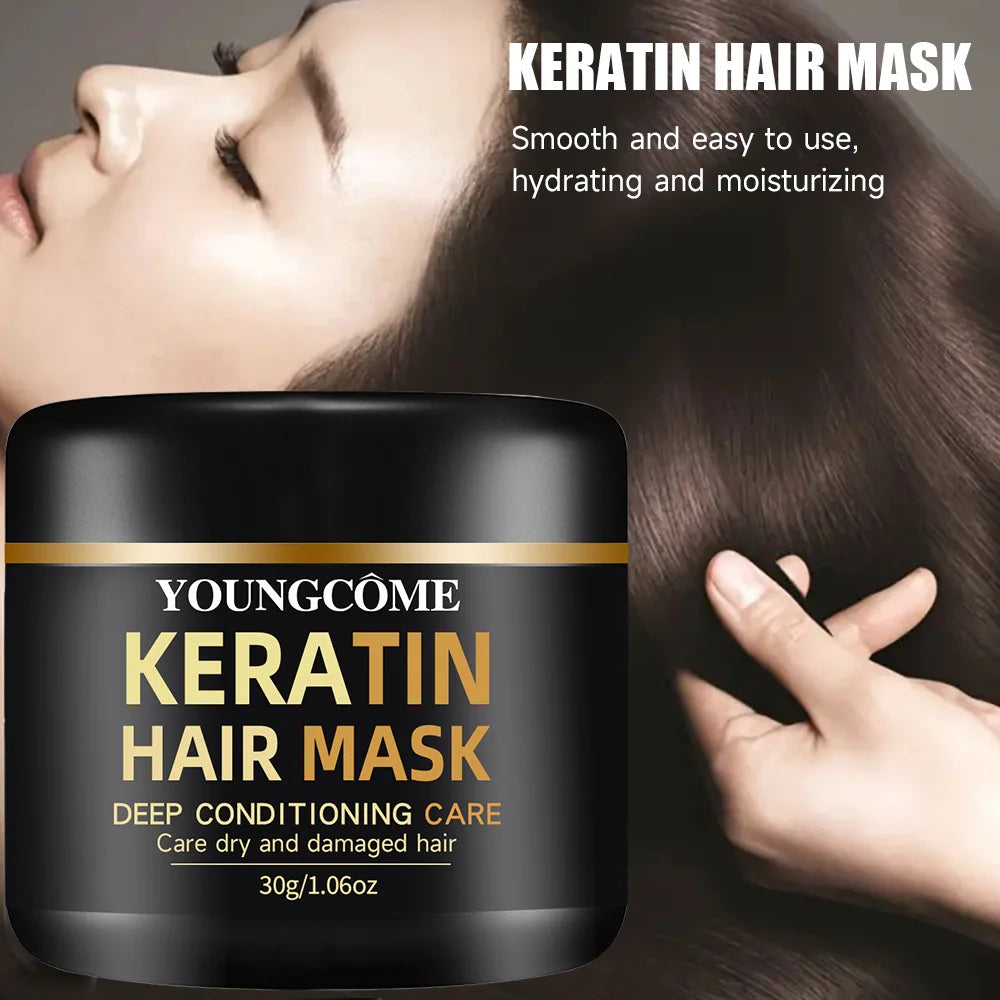 YOUNGCOME Keratin Hair Mask – Deep Nourishing Treatment Keratin Hair Mask Qst