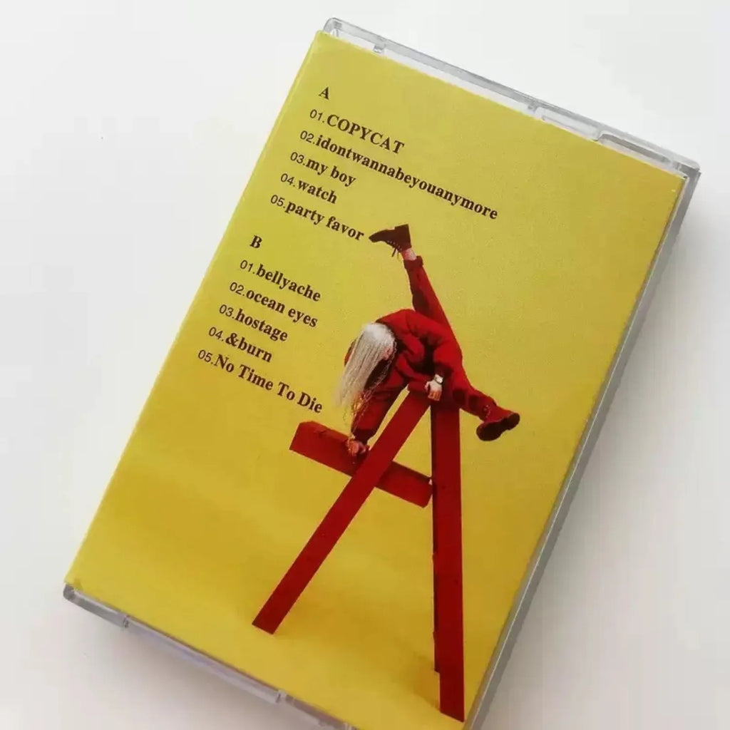 Retro Pop Music Cassette Tape – Yellow Art Scene Cover Music Cassette Tape Qme
