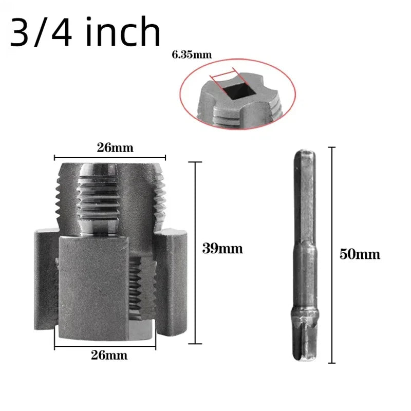 PPR PVC Pipe Threader Tapping Tool – Internal & External Thread Pipe Threading Tool Qme B