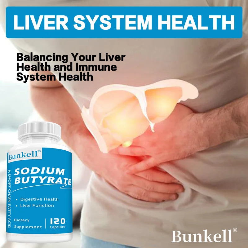 Sodium Butyrate Capsules – Postbiotic Gut Wellness | Bunkell Postbiotic Supplement Qst