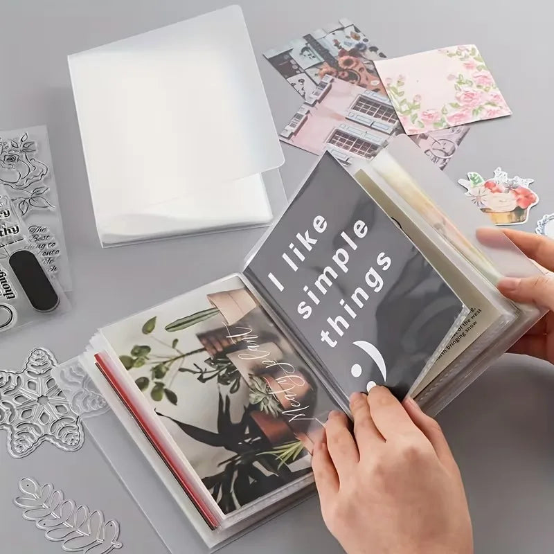 A5 Transparent Loose-Leaf PP Pocket Pages – 10 Sheets, 6 Holes Loose-Leaf Pocket Pages Qme