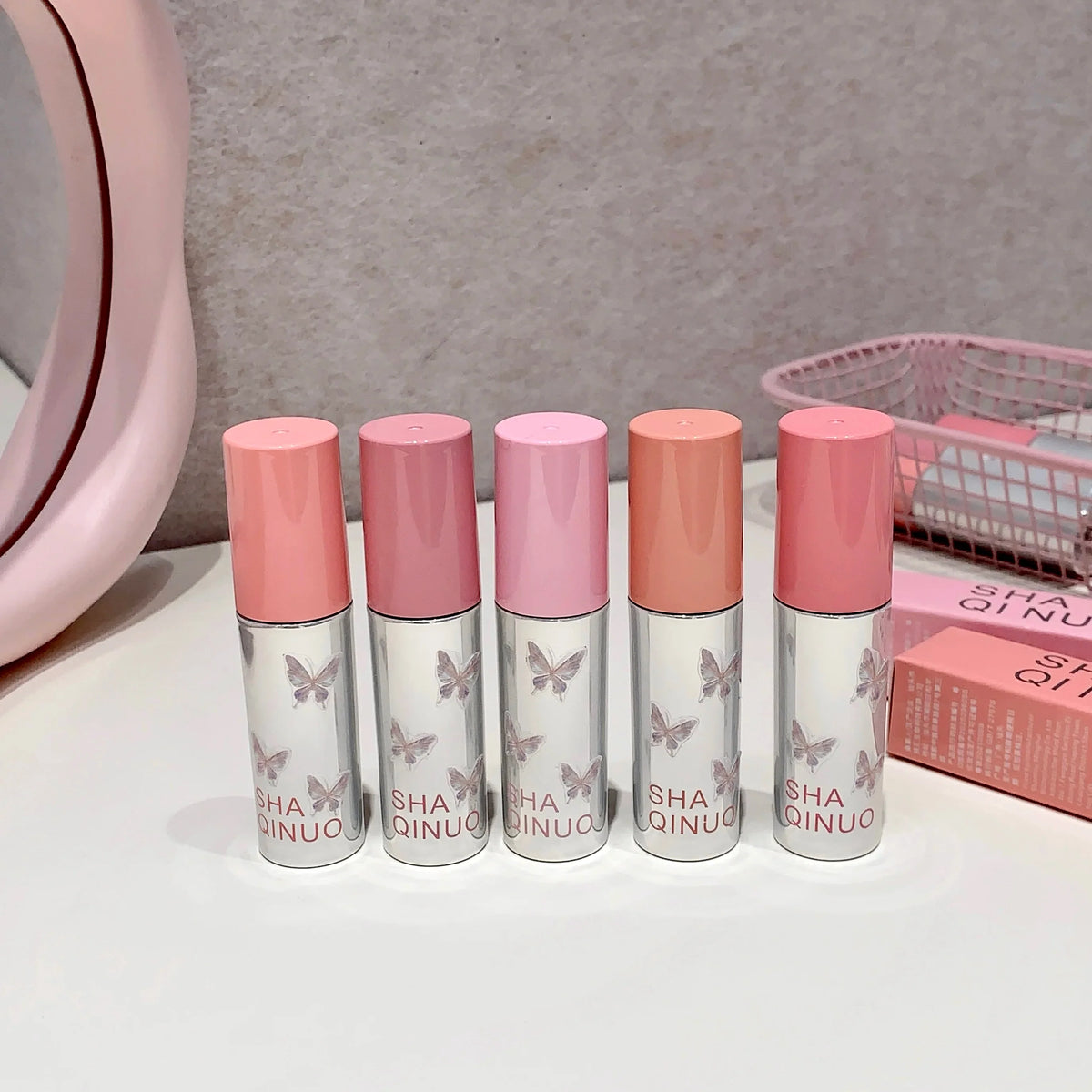 SHAQINUO Matte Velvet Lip Mud Glaze – Long-Lasting Clay Lipstick Matte Clay Lipstick Qme