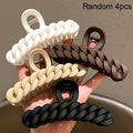 Kitsch Large Chain Claw Clip – Recycled Plastic Hair Clip Large Claw Clip Qme Random 4pcs