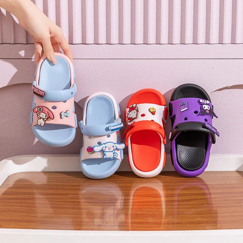 Cartoon EVA Flip-Flops | Soft-Sole Non-Slip Two-Tone Sandals EVA Flip-Flops Qme