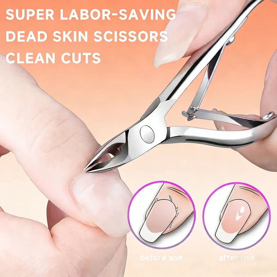 Professional Stainless Steel Cuticle Trimmer – 5mm Sharp Jaw Cuticle Trimmer Qme