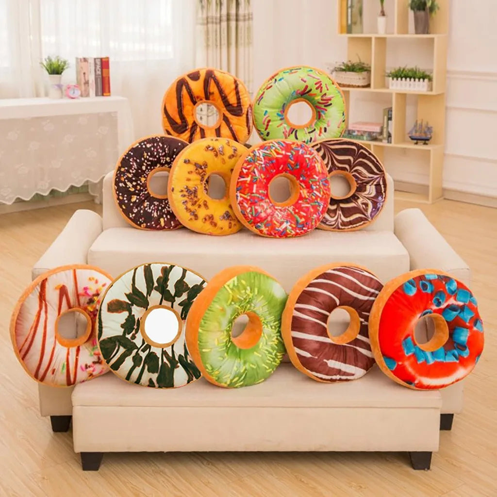 Cute Plush Round Stuffed Pillow Cushion – Soft 40cm Cotton Plush Stuffed Cushion Qme