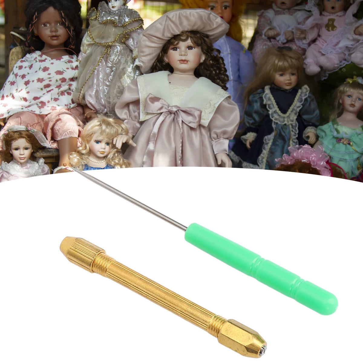 Doll Hair Wig Rooting Tool – Alloy Handle & Needles Set Doll Rooting Tool Qme