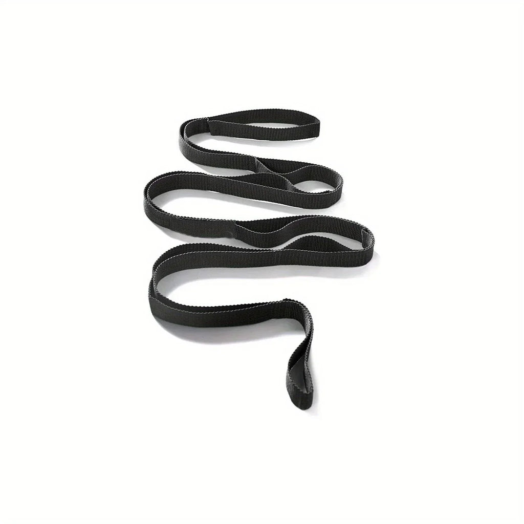 10 Loop Non-Elastic Yoga Stretching Strap with Workout Guide Yoga Stretching Strap Qme